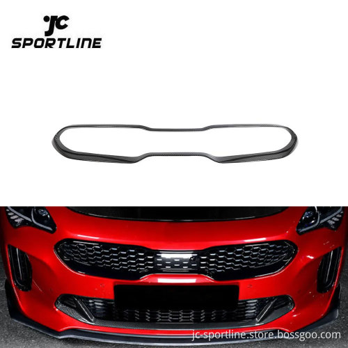 Real Carbon Fiber Front Bumper Grill Strip for Kia Stinger 2018-2022